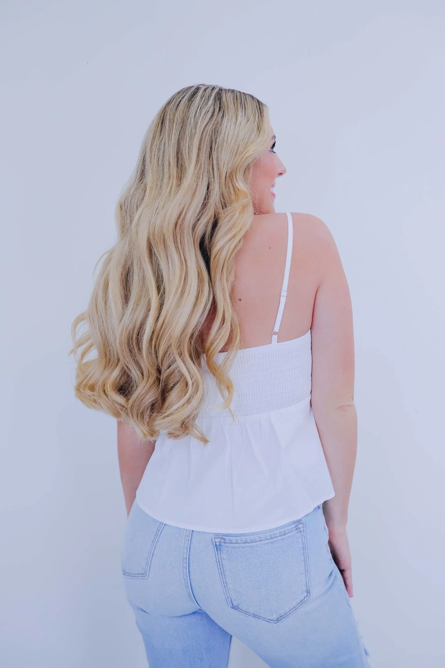 Bow Detail Cotton Top - White