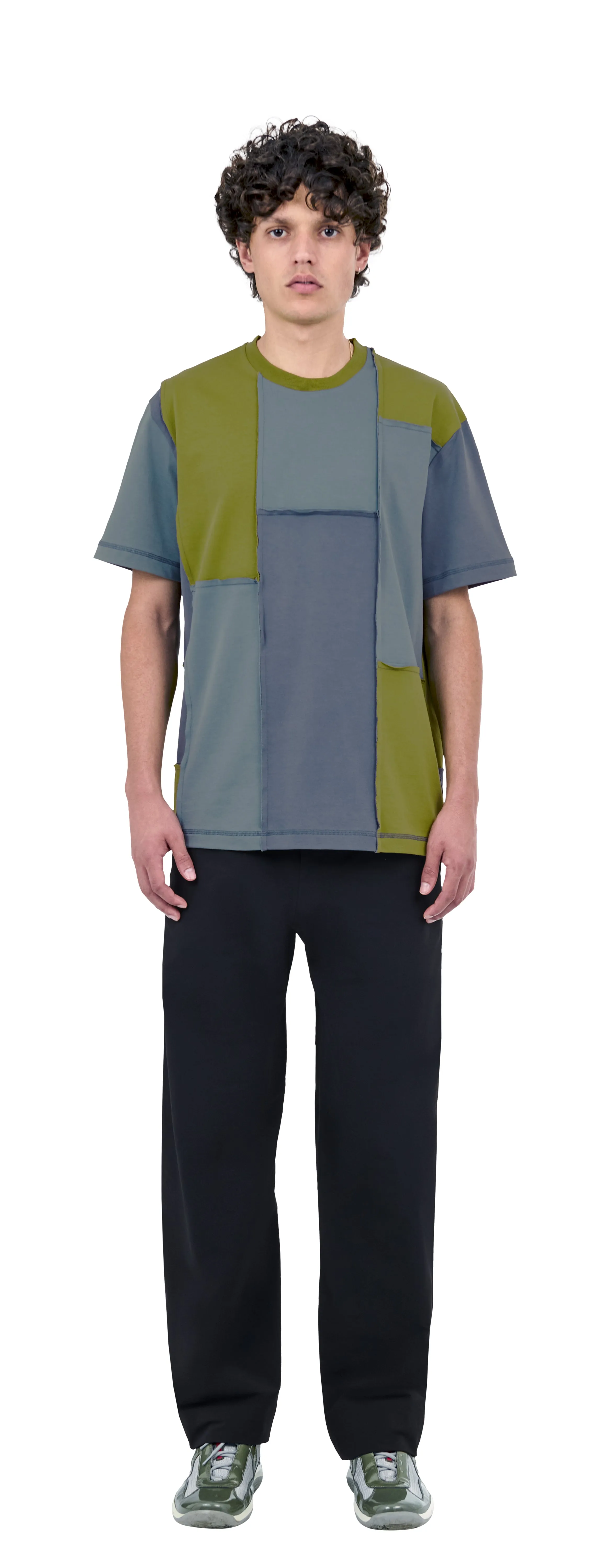 Boxy T-Shirt Patchwork, Mossy Quilt