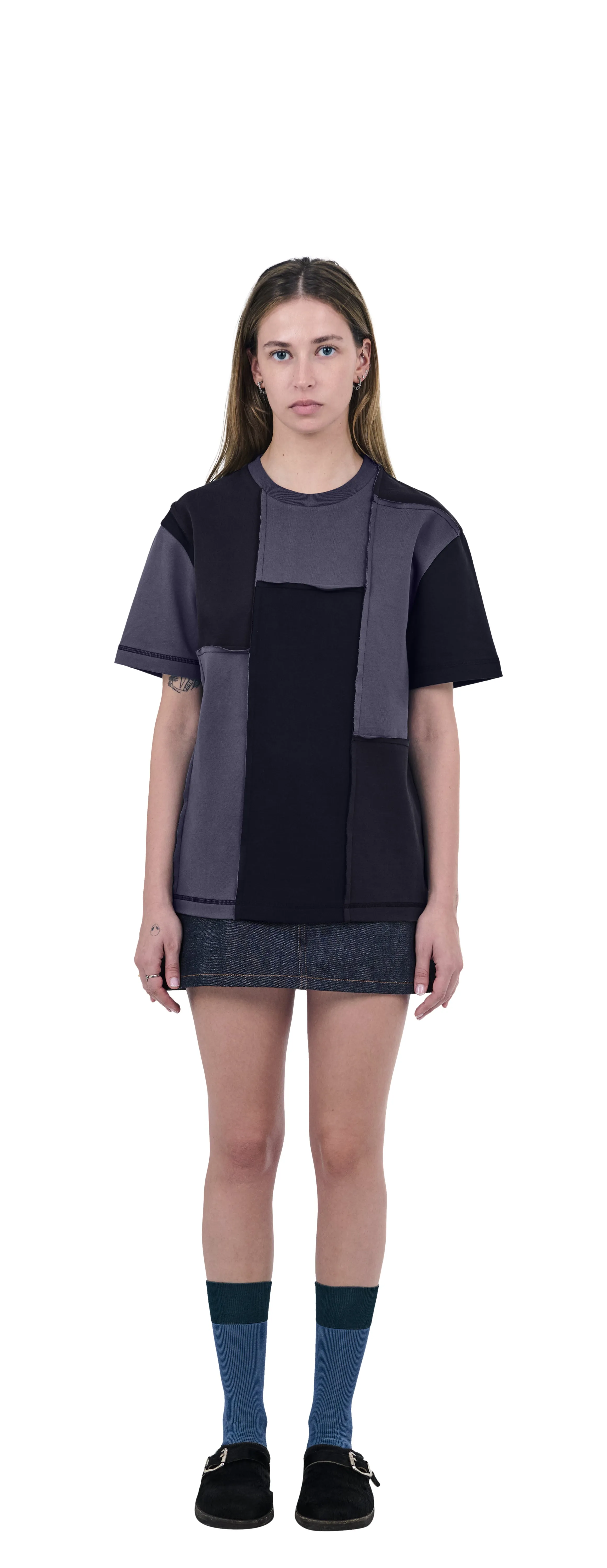 Boxy T-Shirt Patchwork, Ocean Puzzle