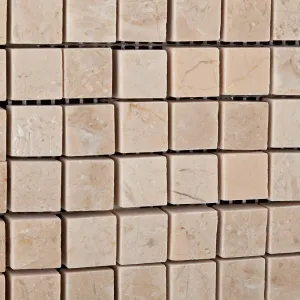 Bursa Beige / Sandy Beige Marble 5/8 X 5/8 Polished Mosaic Tile - 6" X 6" Sample
