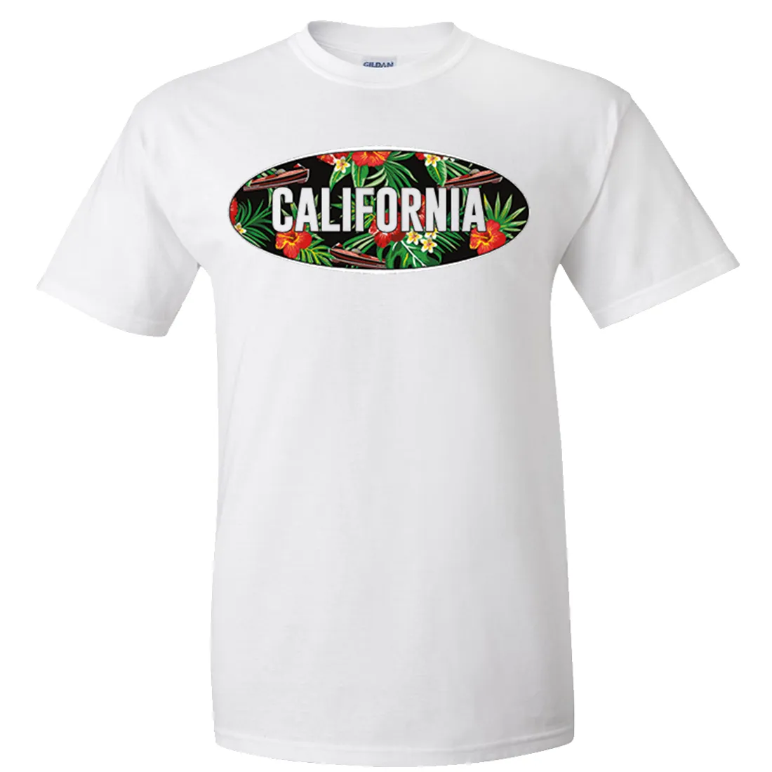California Tropical Flowers Logo Asst Colors T-shirt/tee
