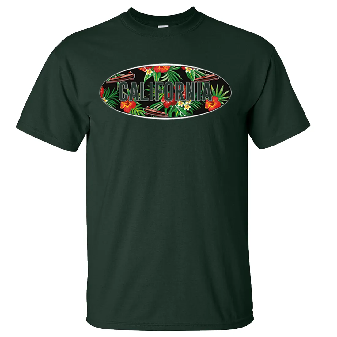 California Tropical Flowers Logo Asst Colors T-shirt/tee