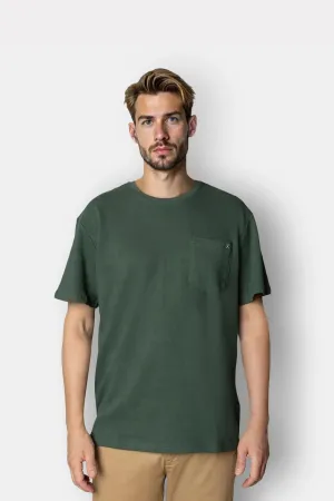 CALTON STRUCTURED TEE - DARK GREEN