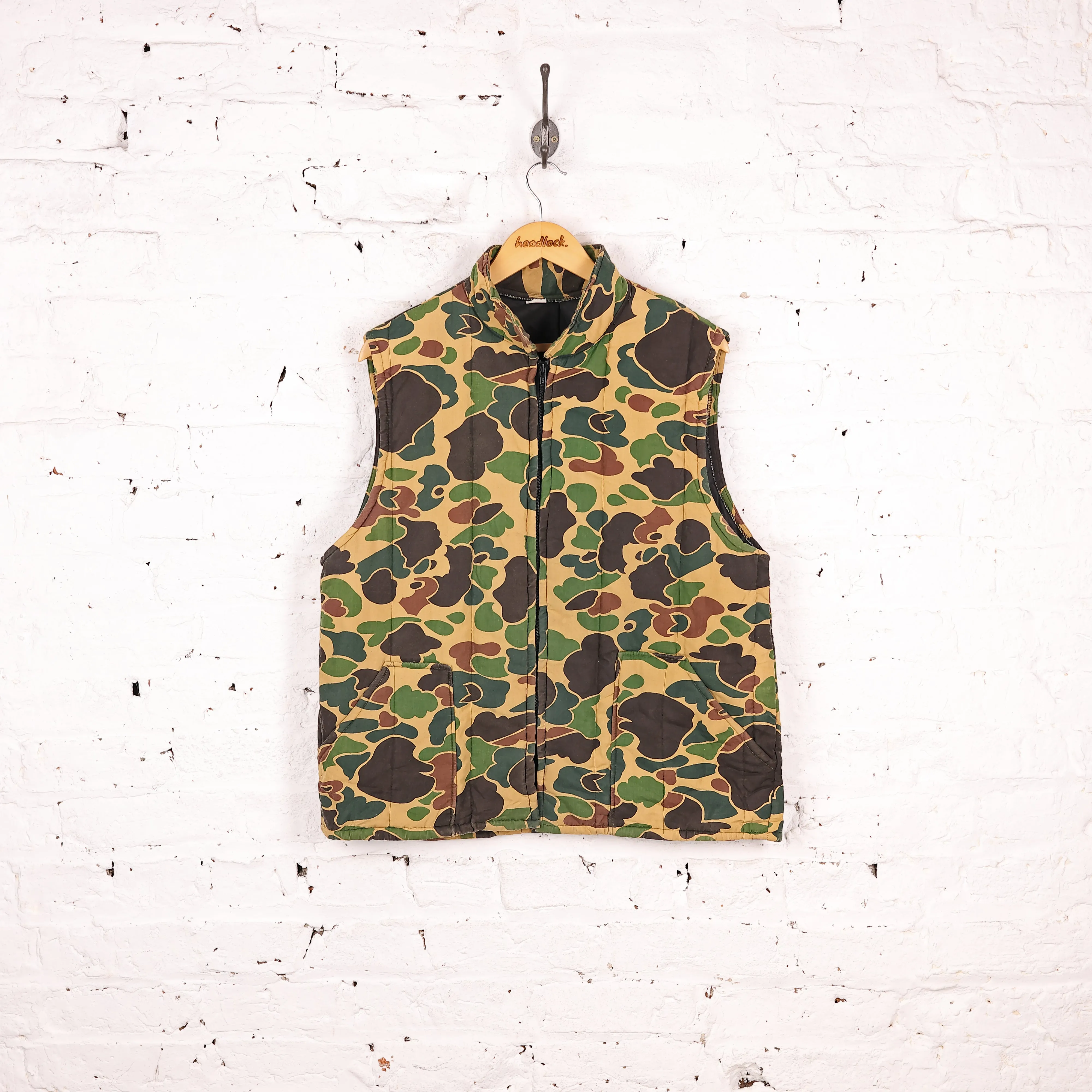 Camouflage Shooting Gilet Jacket - Beige - M