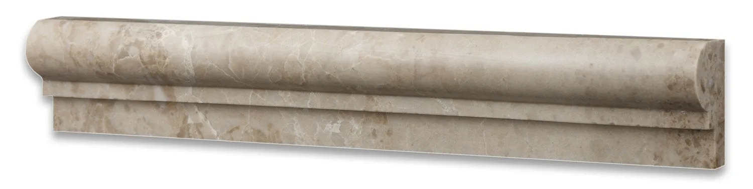 Cappuccino Marble 2 X 12 Polished OG-1 Chair Rail Trim - Lot of 50 Pcs.