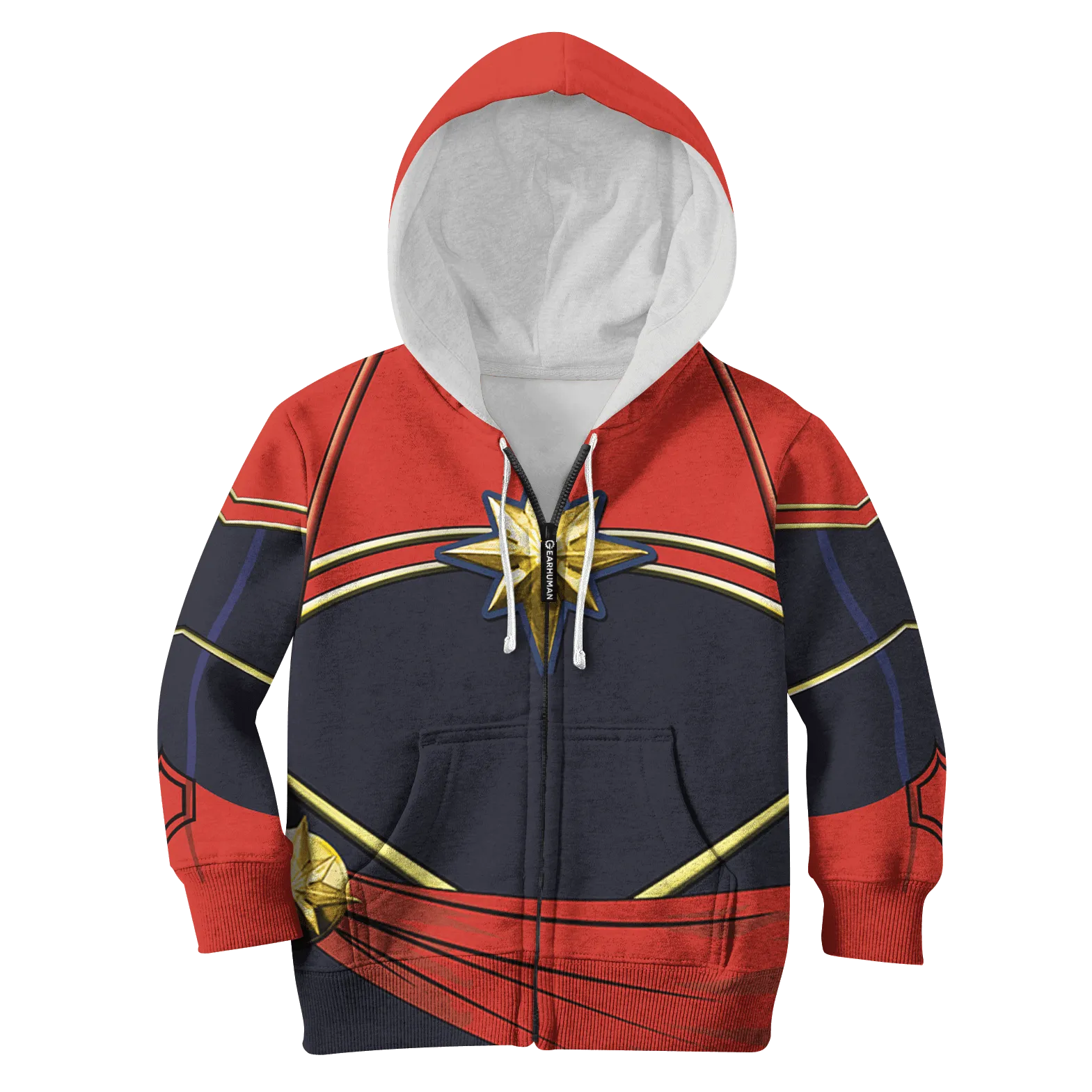 Captain Marvel Custom Cosplay Kid Hoodie