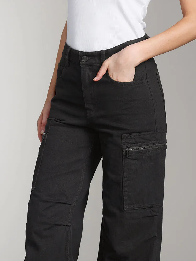 Cargo Flared Jeans