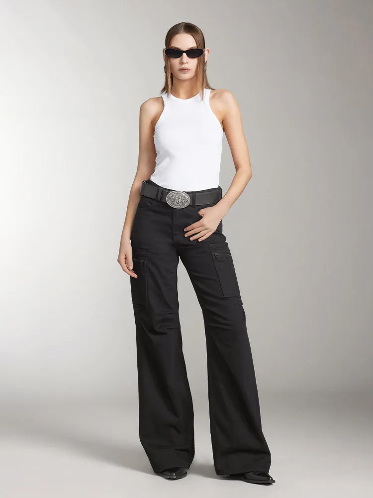 Cargo Flared Jeans