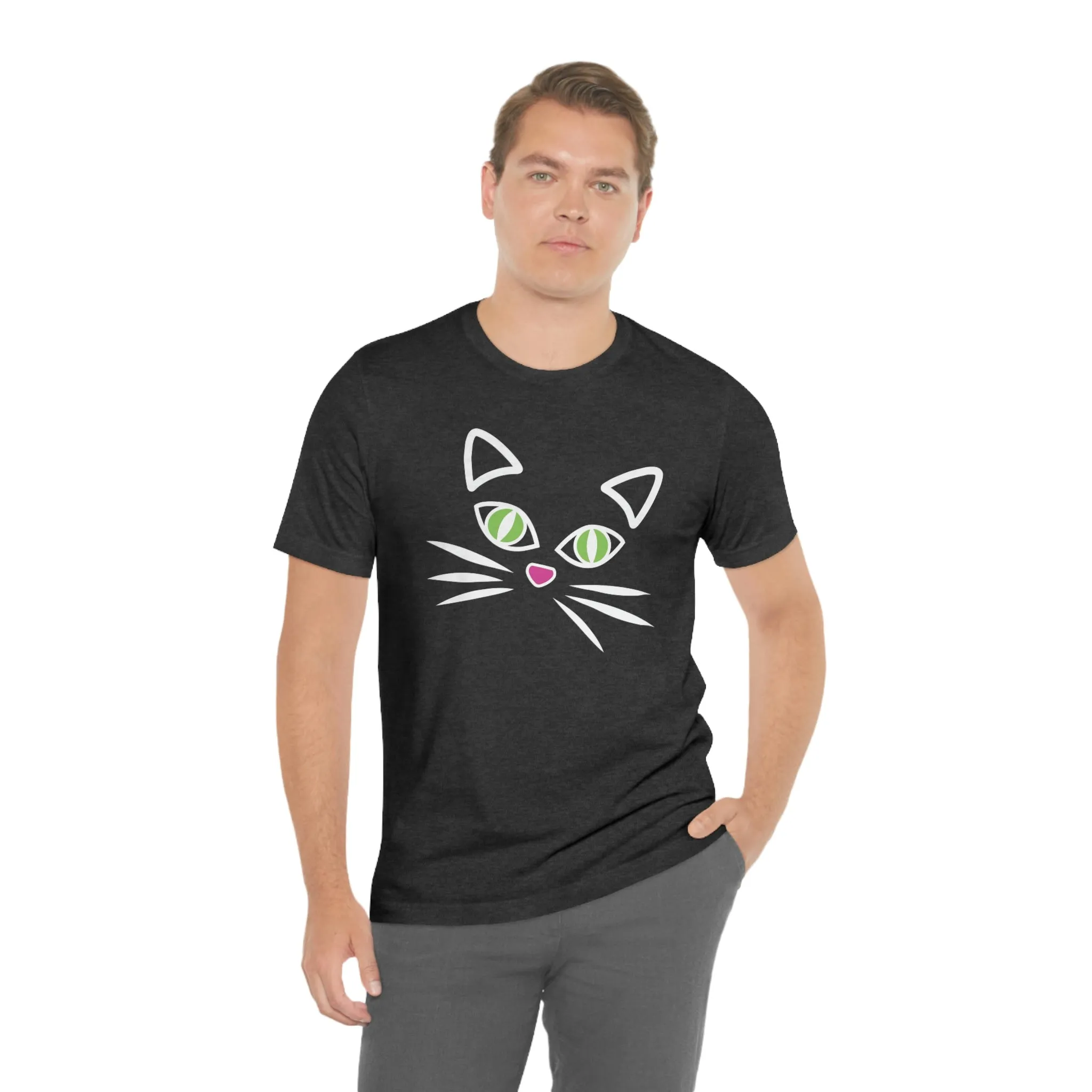Cat Face Short Sleeve T-Shirt