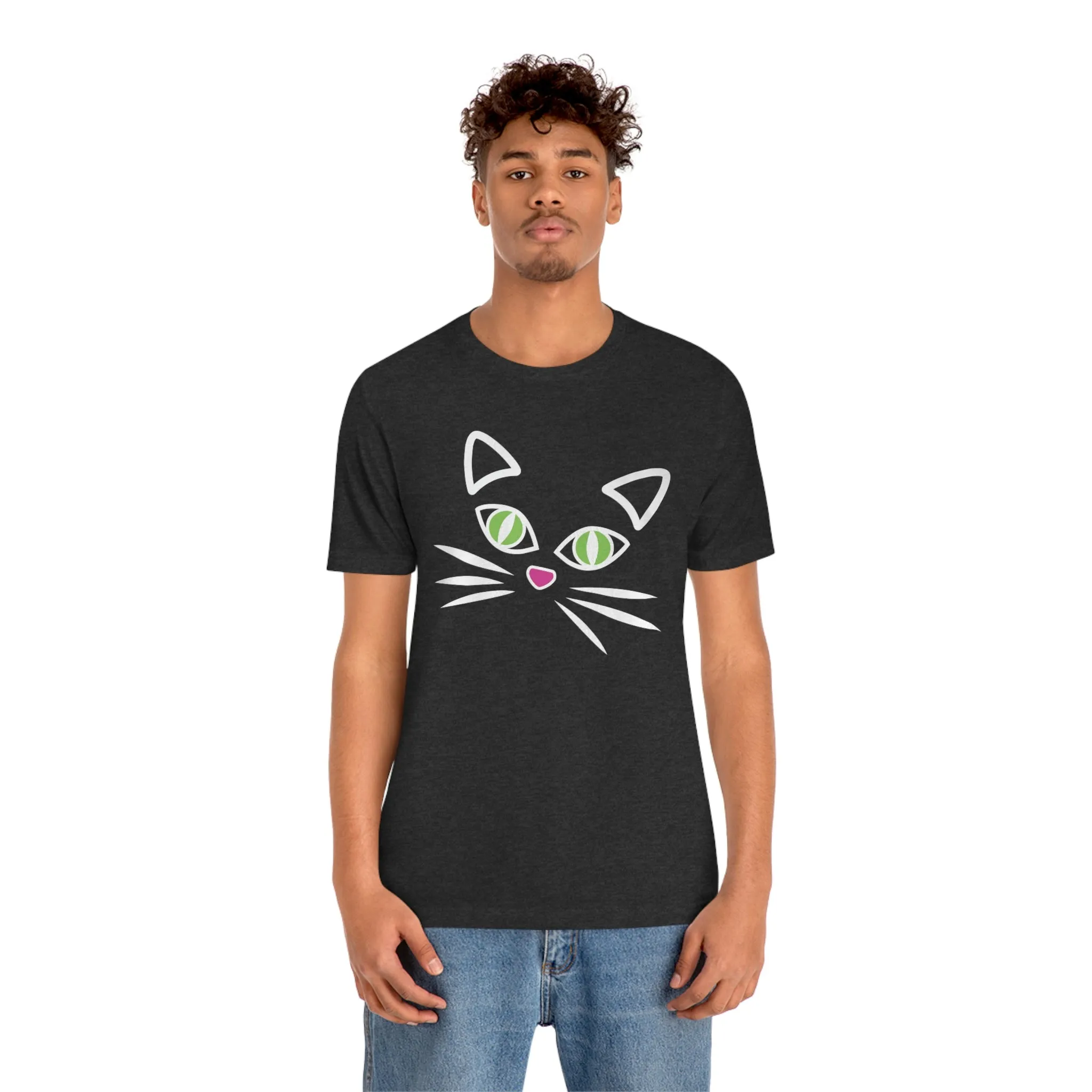 Cat Face Short Sleeve T-Shirt