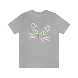 Cat Face Short Sleeve T-Shirt