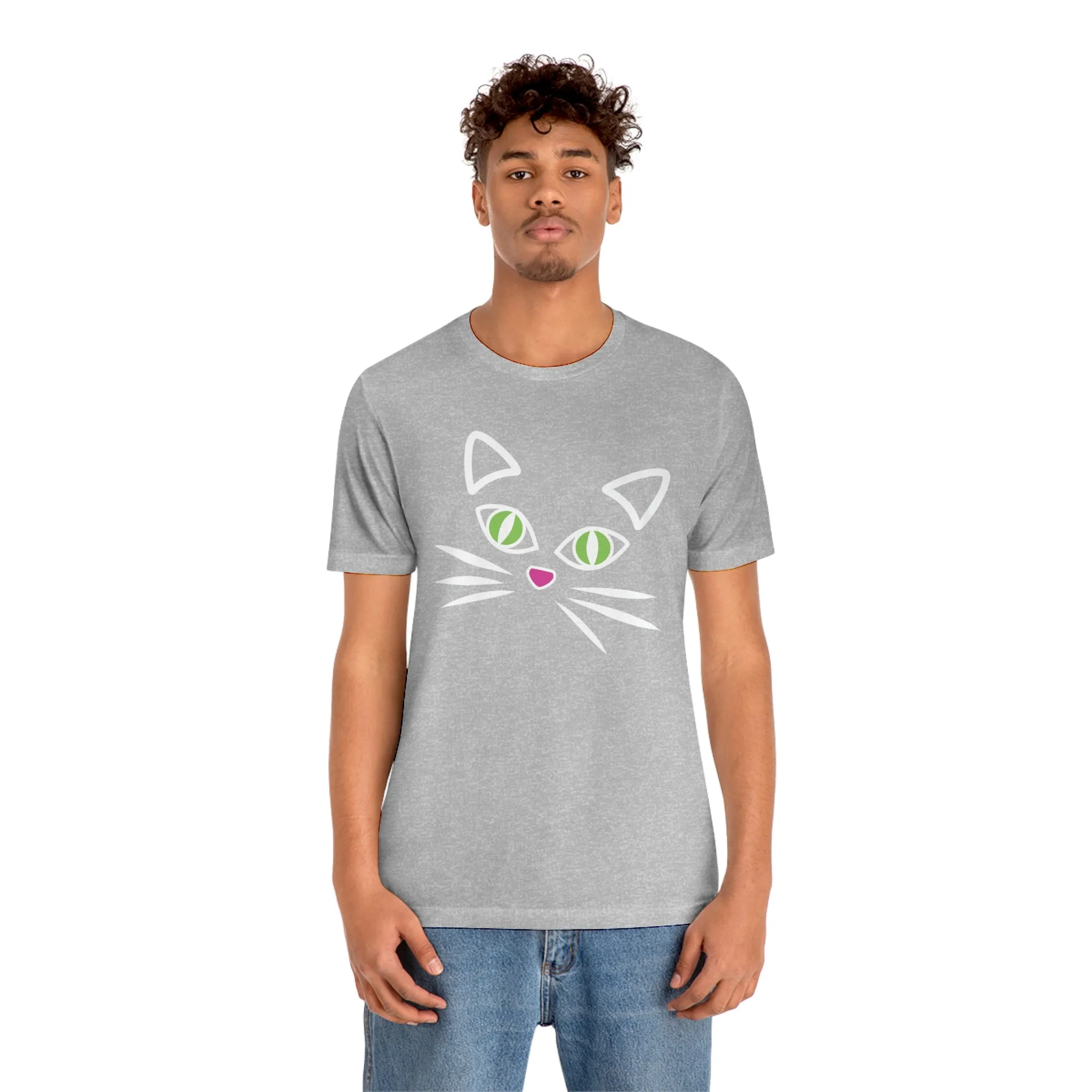 Cat Face Short Sleeve T-Shirt