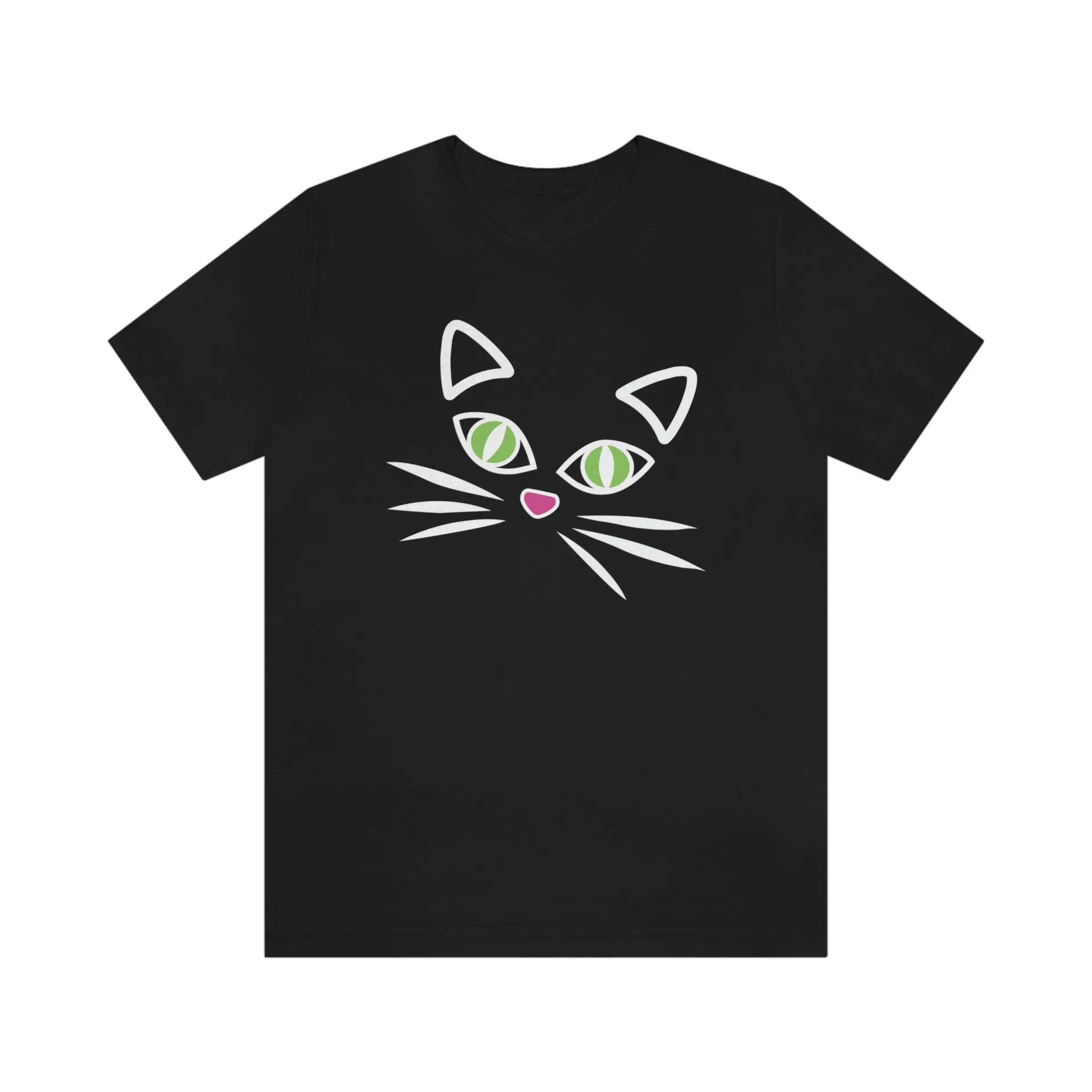 Cat Face Short Sleeve T-Shirt