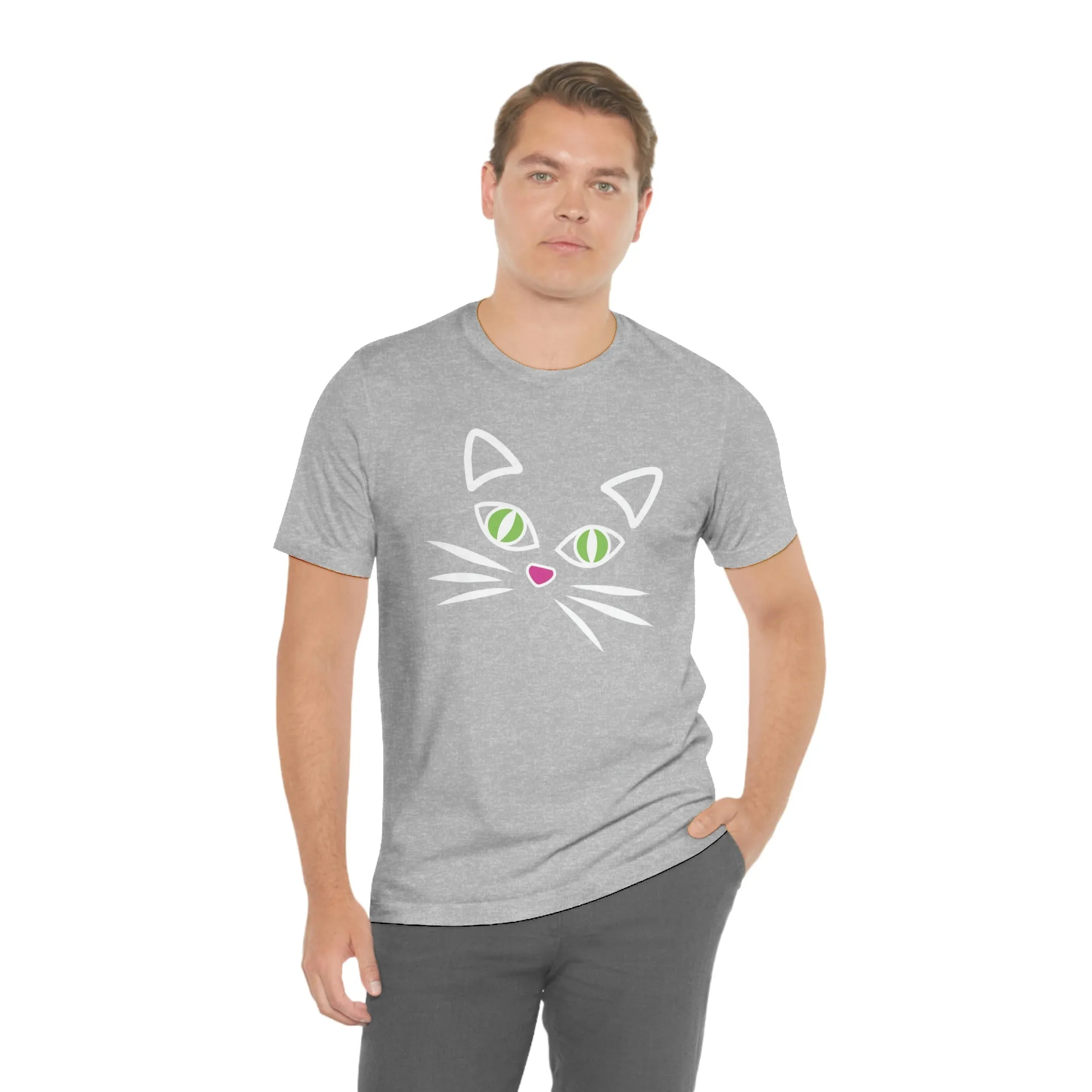 Cat Face Short Sleeve T-Shirt