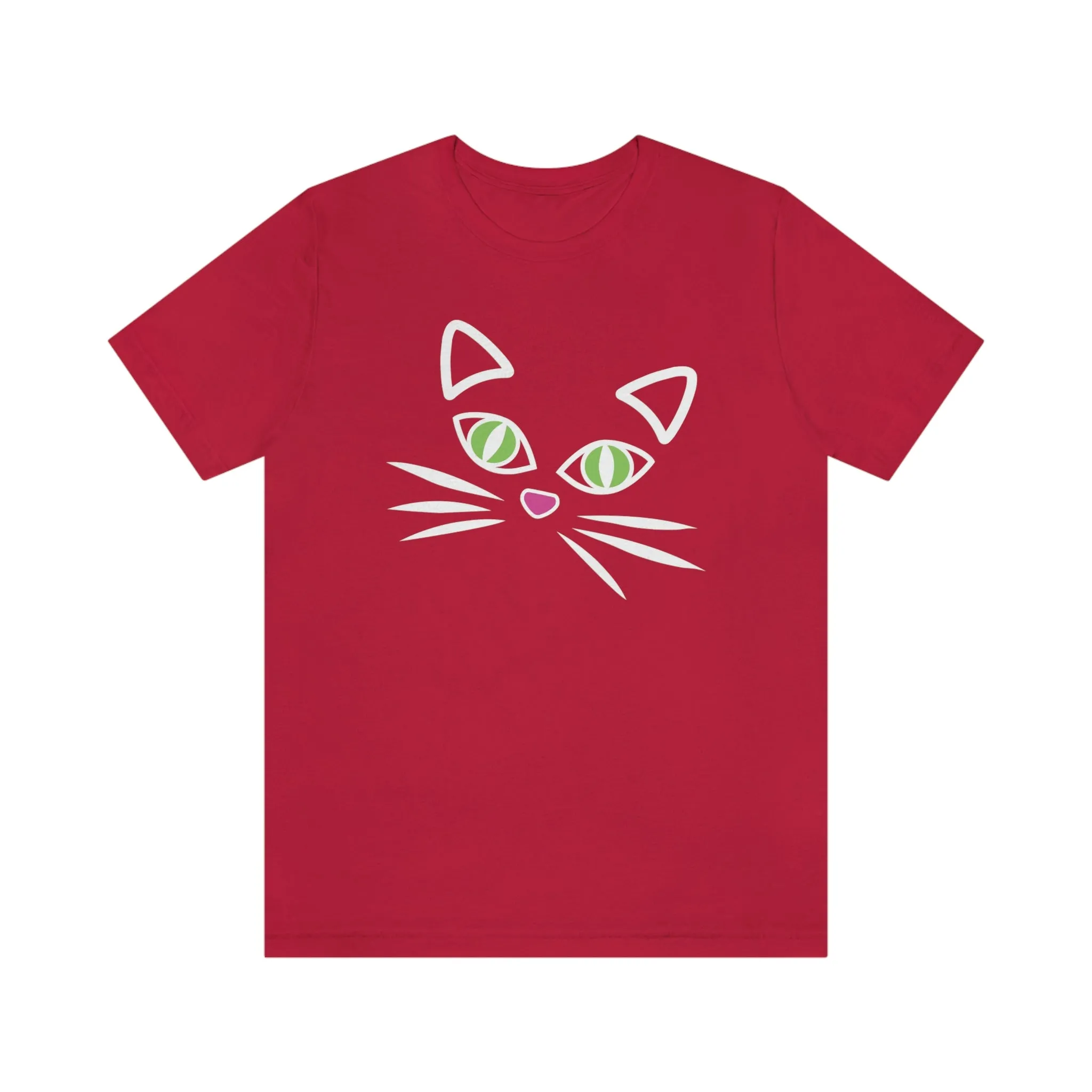 Cat Face Short Sleeve T-Shirt