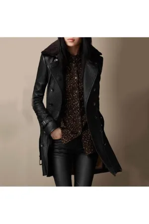 Celeste - Luxury vegan leather trench coat