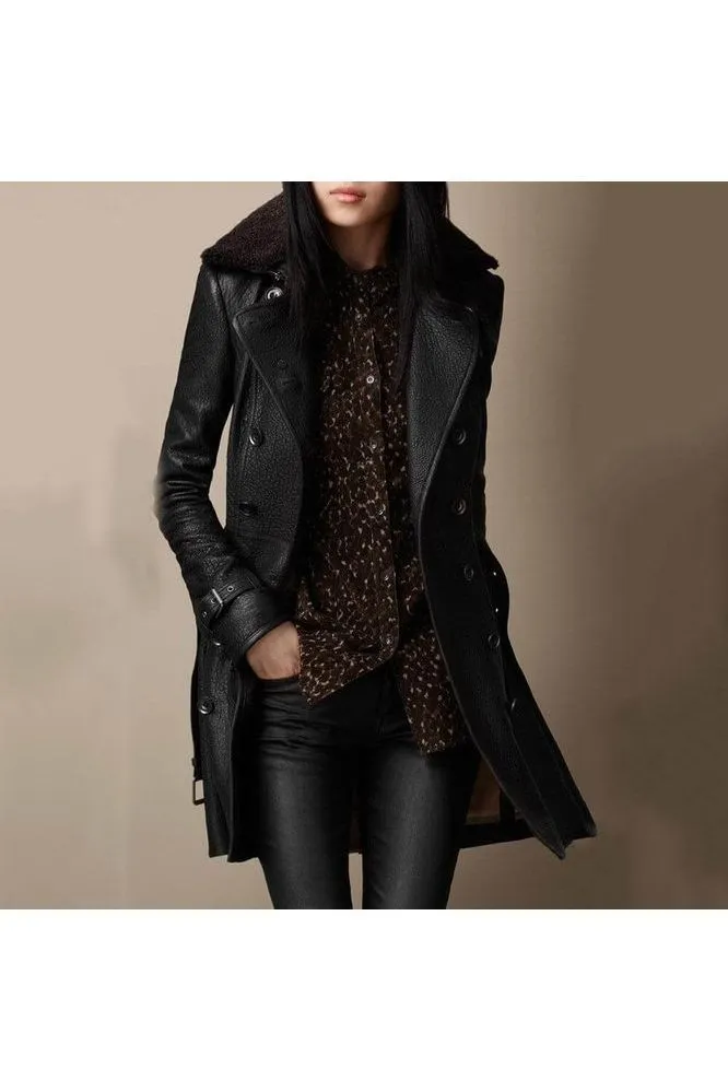 Celeste - Luxury vegan leather trench coat