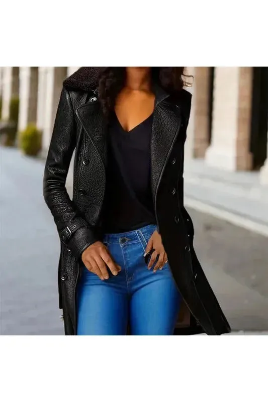 Celeste - Luxury vegan leather trench coat