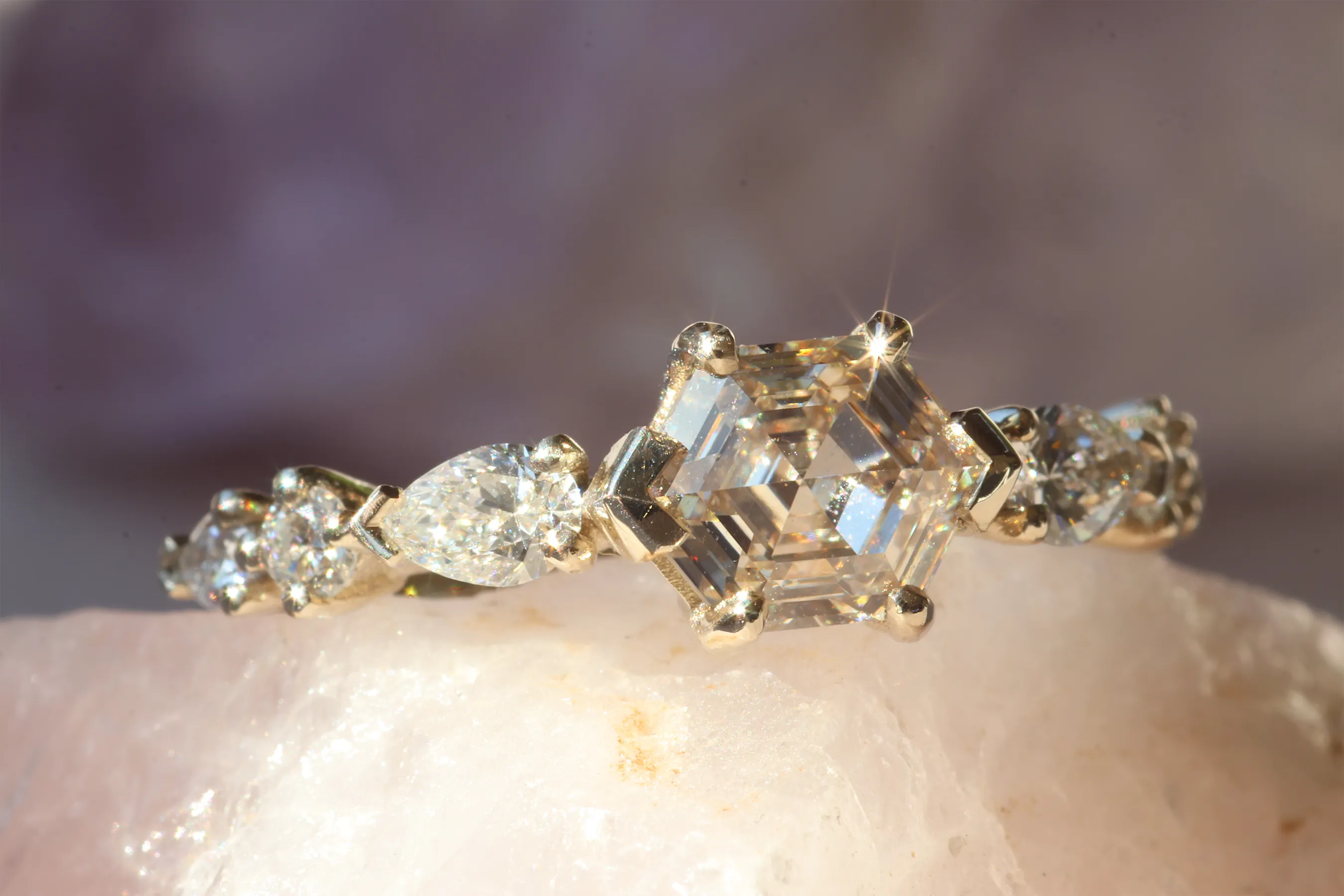 Champagne Hex and Pears / Ring