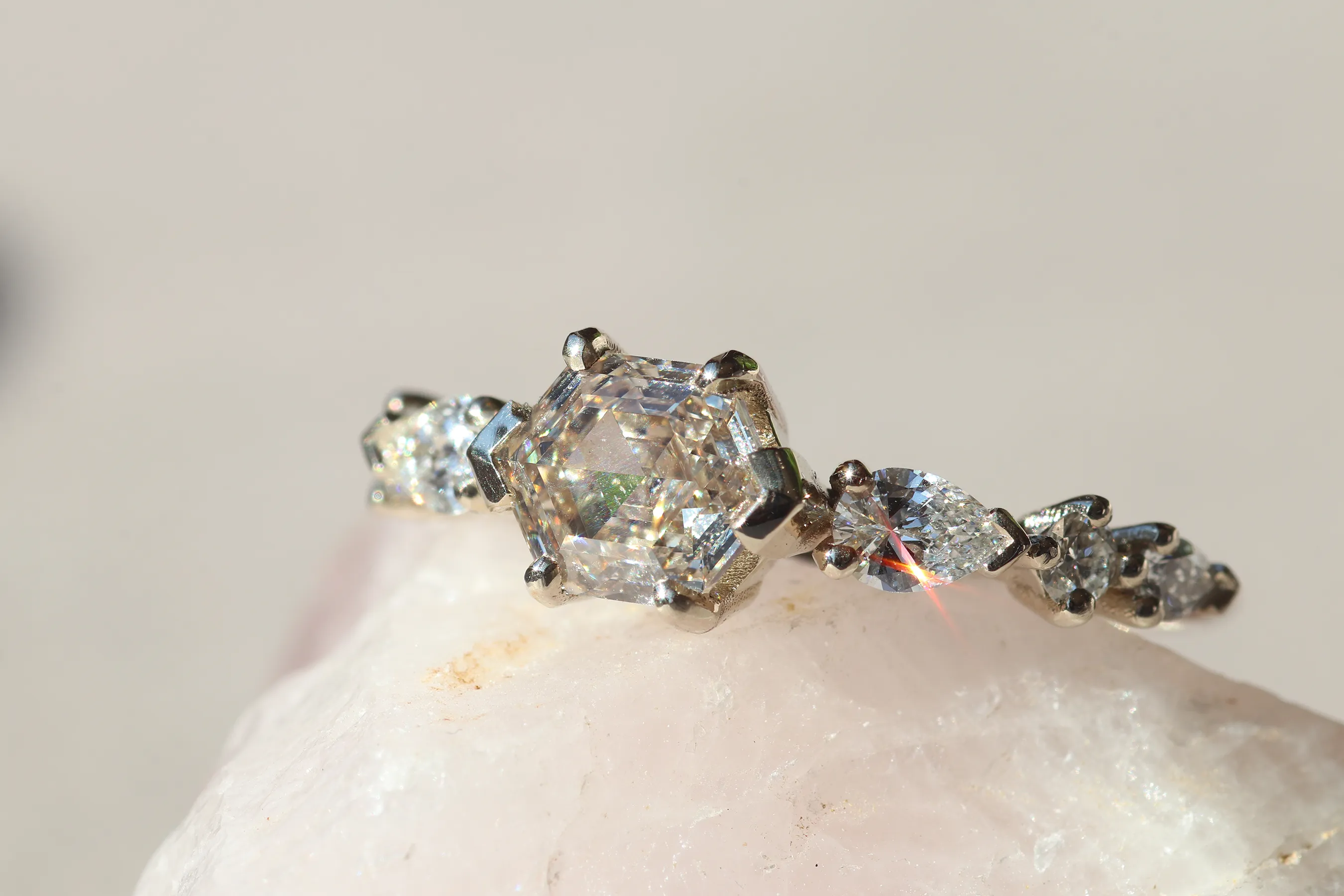 Champagne Hex and Pears / Ring