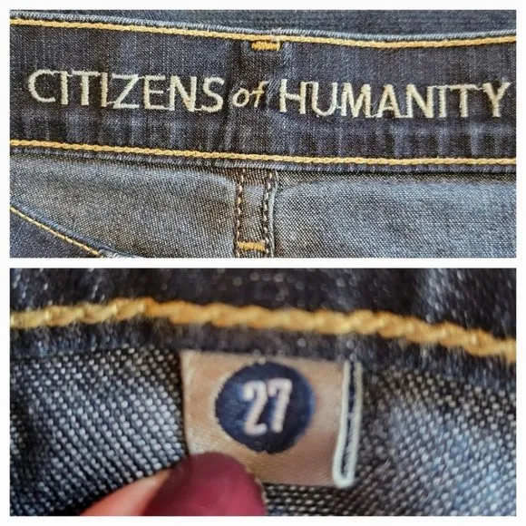 Citizens of Humanity Mid Rise Slim Straight Jeans Dk Wash Size 27