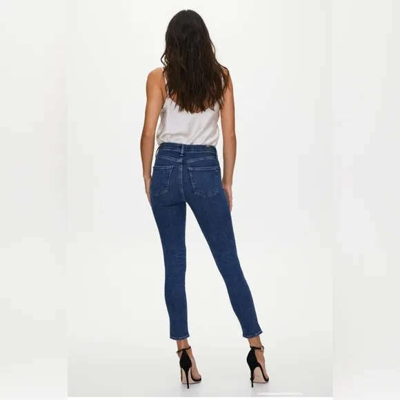 Citizens Of Humanity Rocket Jeans Women's 28 Blue Denim High-Rise Crop Skinny