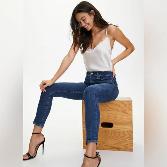 Citizens Of Humanity Rocket Jeans Women's 28 Blue Denim High-Rise Crop Skinny
