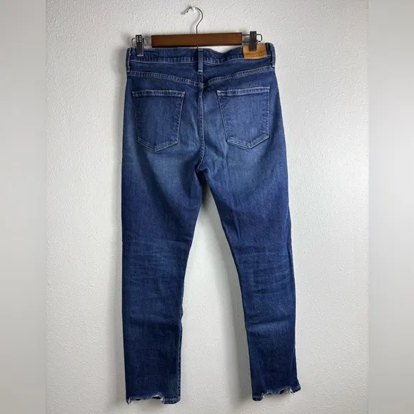 Citizens of Humanity‎ Size 28 Harlow Ankle High Rise Slim Denim Jeans Frayed Hem