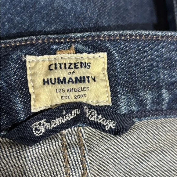 Citizens of Humanity‎ Size 28 Harlow Ankle High Rise Slim Denim Jeans Frayed Hem