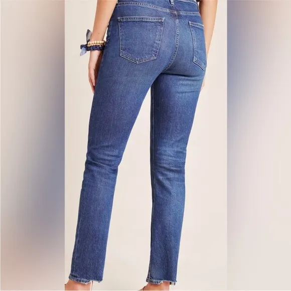 Citizens of Humanity‎ Size 28 Harlow Ankle High Rise Slim Denim Jeans Frayed Hem