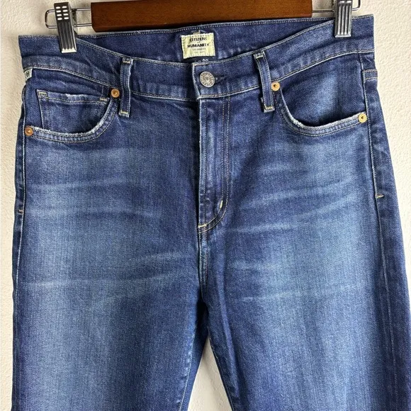 Citizens of Humanity‎ Size 28 Harlow Ankle High Rise Slim Denim Jeans Frayed Hem