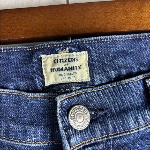 Citizens of Humanity‎ Size 28 Harlow Ankle High Rise Slim Denim Jeans Frayed Hem