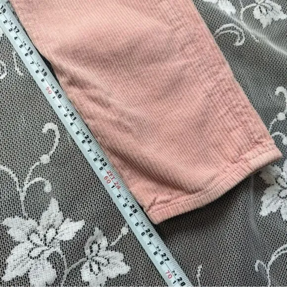 Citizens Of Humanity High Rise Corduroy Slim Ankle Jeans in Pink Mist Sz 25