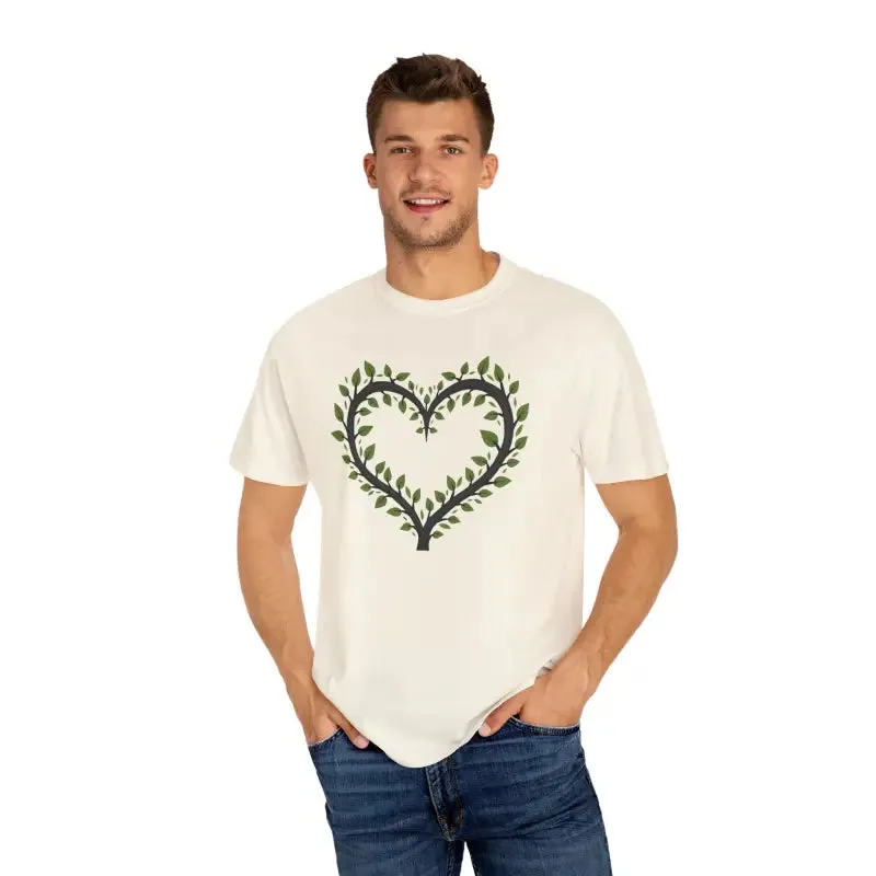 Comfort Colors Garment Dyed t Shirt Unique Heart Design