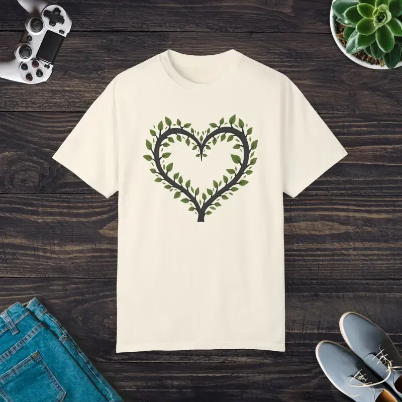 Comfort Colors Garment Dyed t Shirt Unique Heart Design