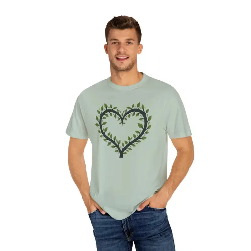 Comfort Colors Garment Dyed t Shirt Unique Heart Design