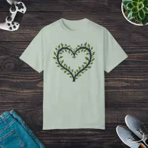 Comfort Colors Garment Dyed t Shirt Unique Heart Design