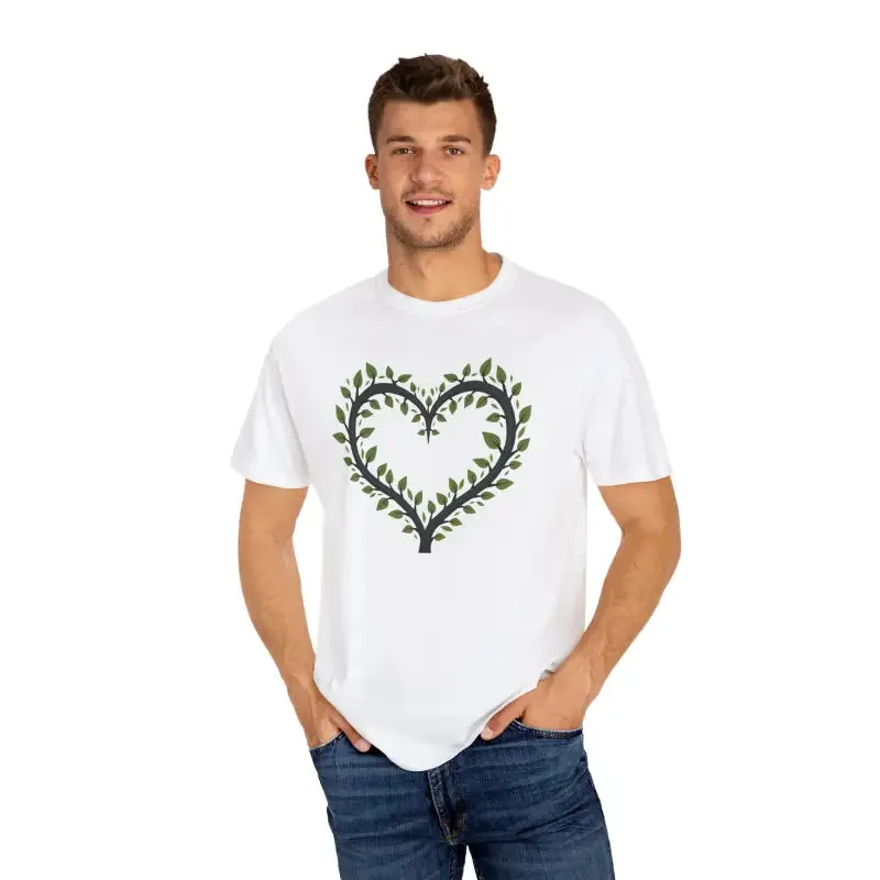Comfort Colors Garment Dyed t Shirt Unique Heart Design