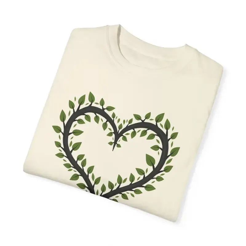 Comfort Colors Garment Dyed t Shirt Unique Heart Design
