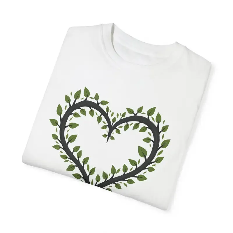Comfort Colors Garment Dyed t Shirt Unique Heart Design