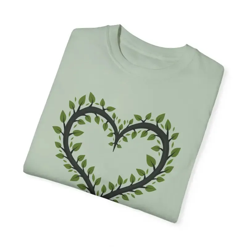 Comfort Colors Garment Dyed t Shirt Unique Heart Design