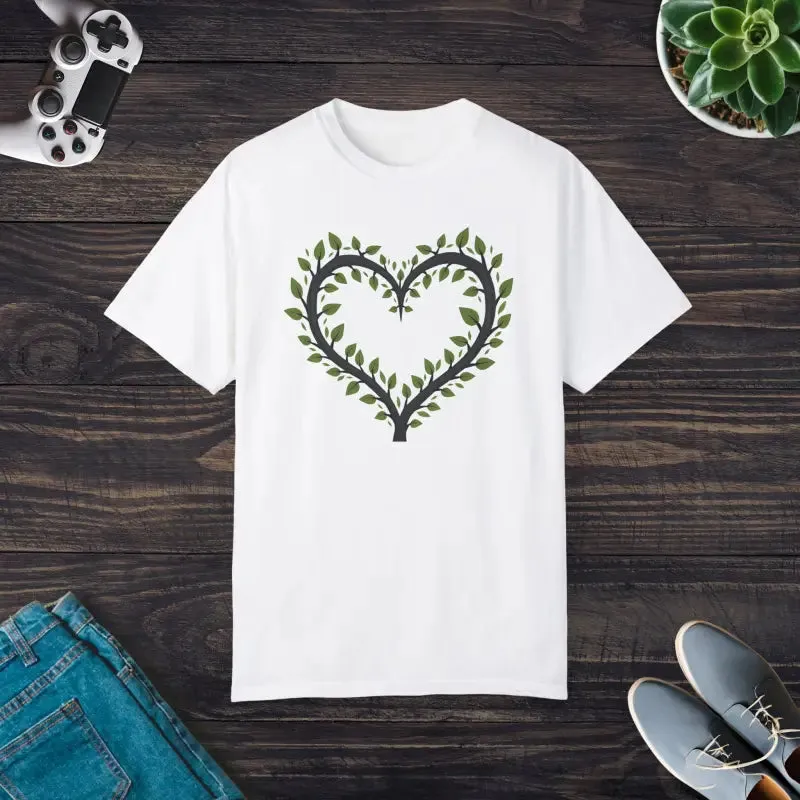 Comfort Colors Garment Dyed t Shirt Unique Heart Design