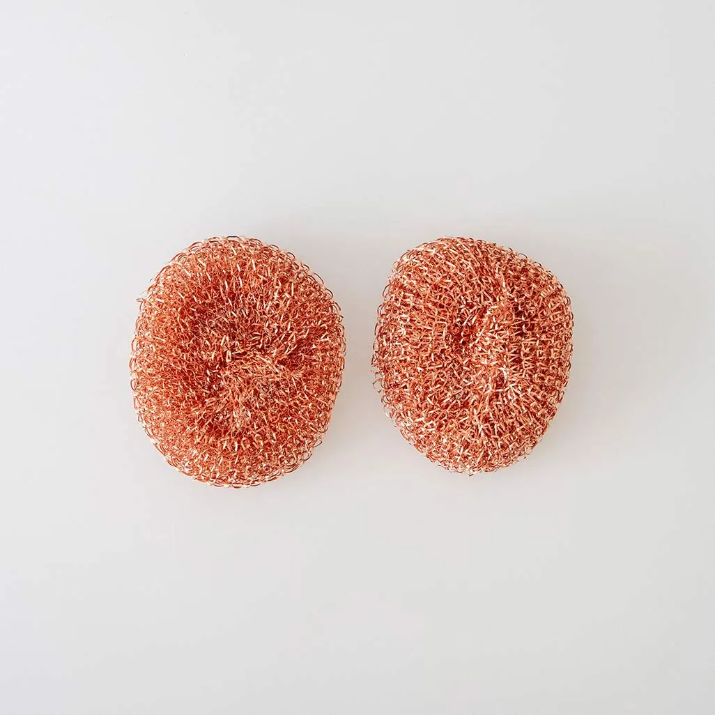 Copper Scrubber for Pots and Pans - Set of 2