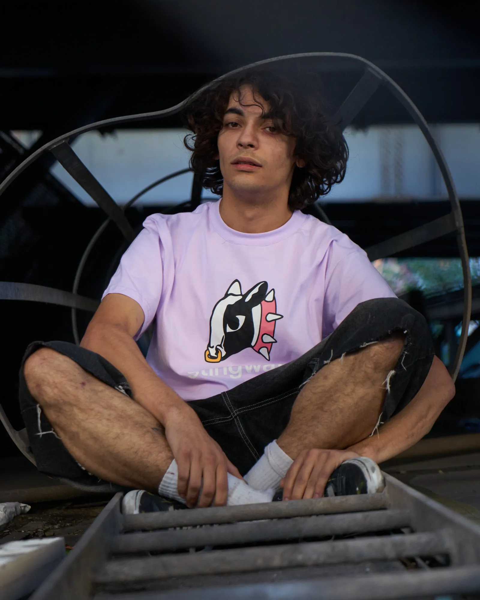Cow Head T-Shirt Lavender