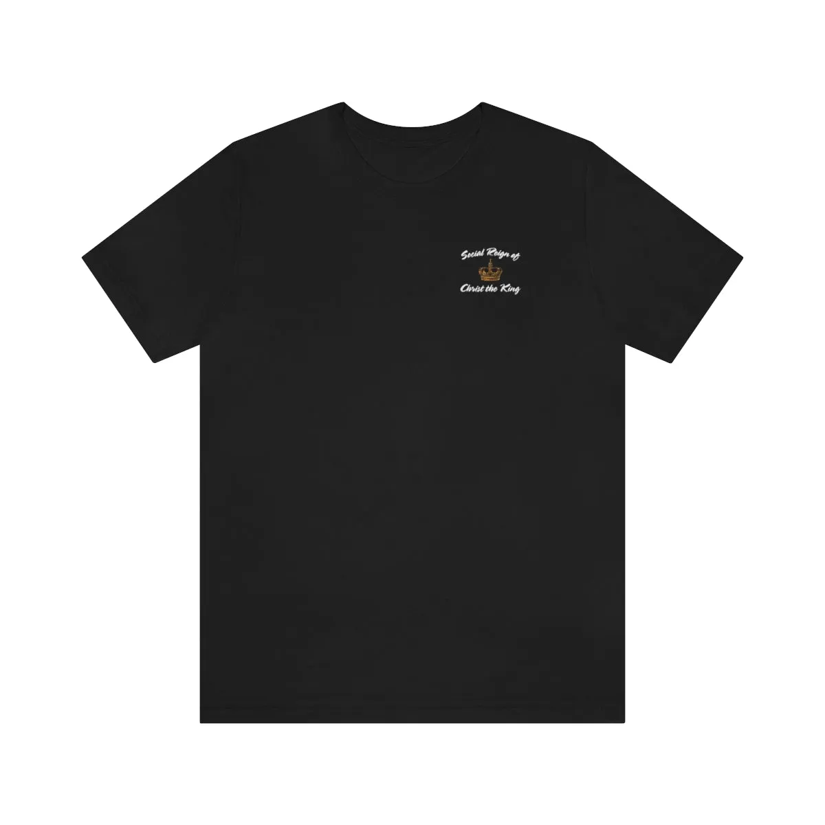Crown of Christ the King Religious Christian Catholic black short sleeve tee shirt