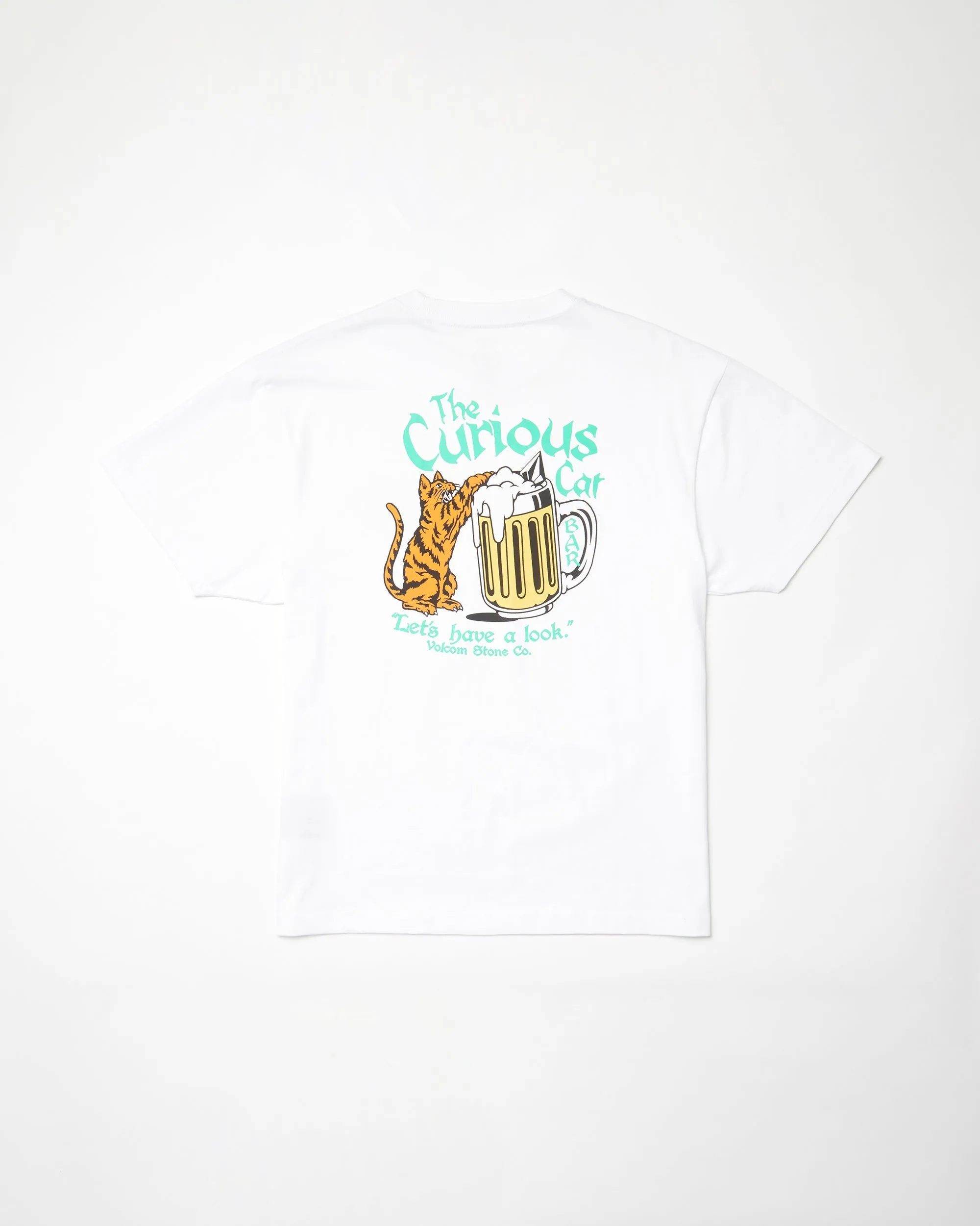 Curious Cat T-shirt - WHITE