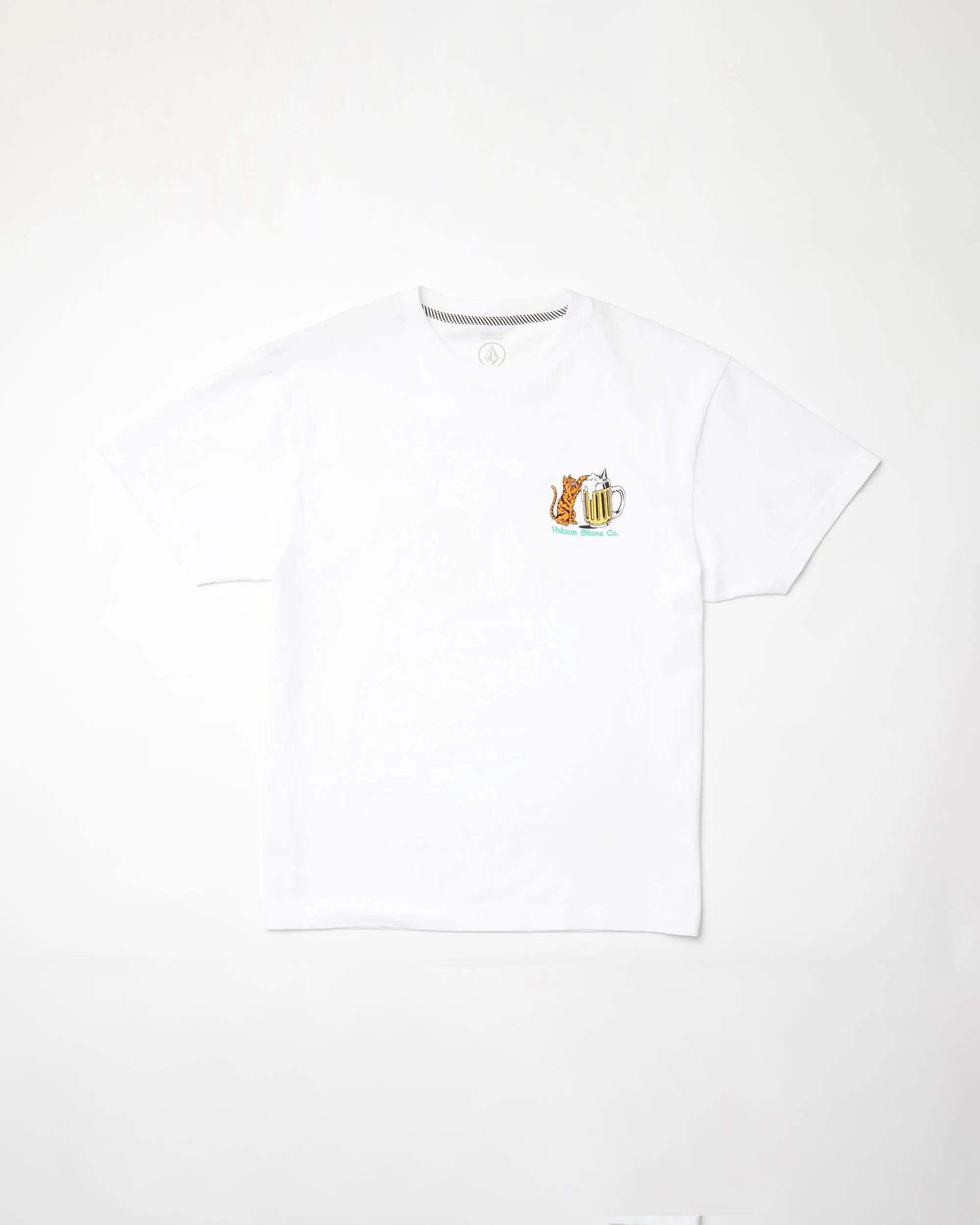 Curious Cat T-shirt - WHITE