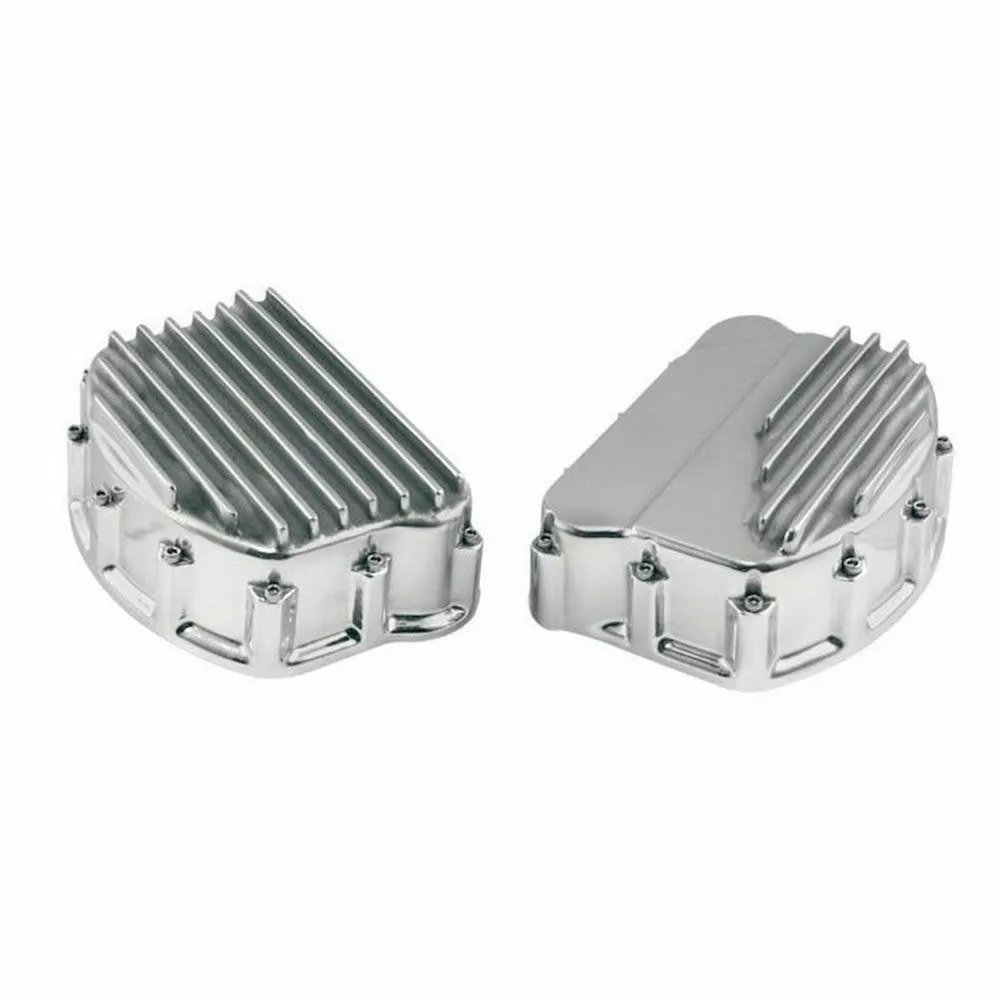 Custom Cycle Engineering - Panhead Finned aluminum Rocker Box Covers - Polished