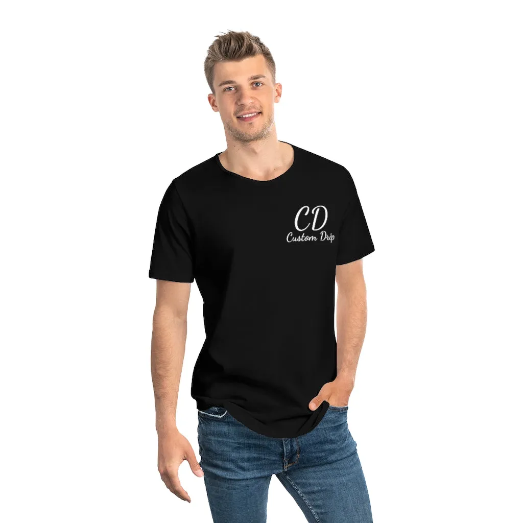 Custom Drips Men's Jersey Curved Hem Tee