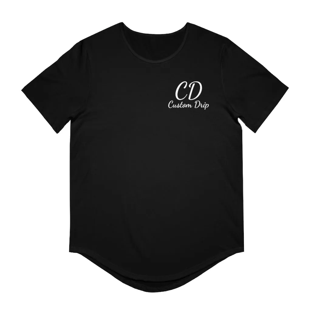 Custom Drips Men's Jersey Curved Hem Tee